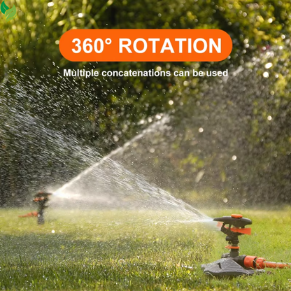 Automatic Garden Watering Lawn Sprinklers 360° Rotation Irrigation Watering System with Nozzle Grass Plant for Farm Outdoor Yard