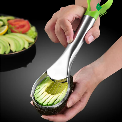 Avocado Slicer & Peeler – Stainless Steel Fruit Cutter Tool