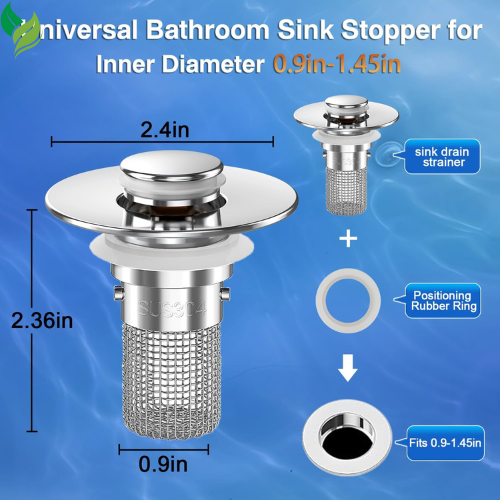 Bathroom Sink Drain Strainer, Pop-up Sink Drain Strainer