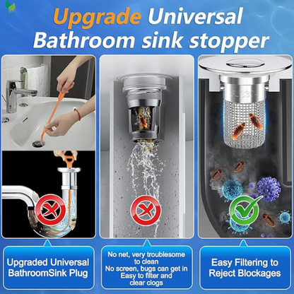 Bathroom Sink Drain Strainer, Pop-up Sink Drain Strainer