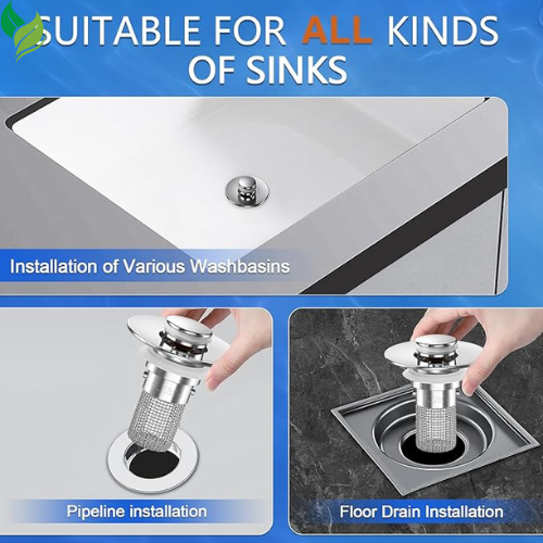 Bathroom Sink Drain Strainer, Pop-up Sink Drain Strainer