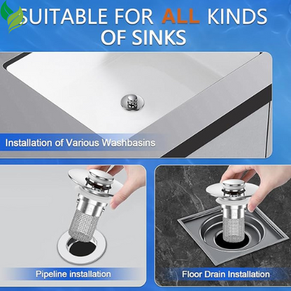 Bathroom Sink Drain Strainer, Pop-up Sink Drain Strainer