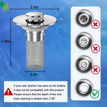 Bathroom Sink Drain Strainer, Pop-up Sink Drain Strainer