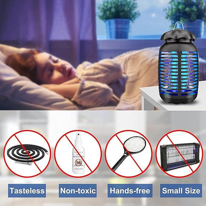 Bug Zapper Outdoor Electric Mosquito Zapper with 15W Bulb, 100-120V, Instant Killing Grid, Ideal for Indoor Use, Patio, Garden, Backyard, Home