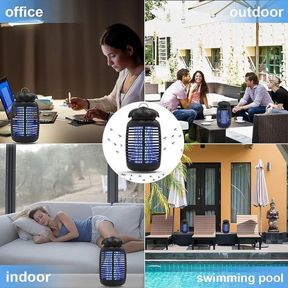 Bug Zapper Outdoor Electric Mosquito Zapper with 15W Bulb, 100-120V, Instant Killing Grid, Ideal for Indoor Use, Patio, Garden, Backyard, Home
