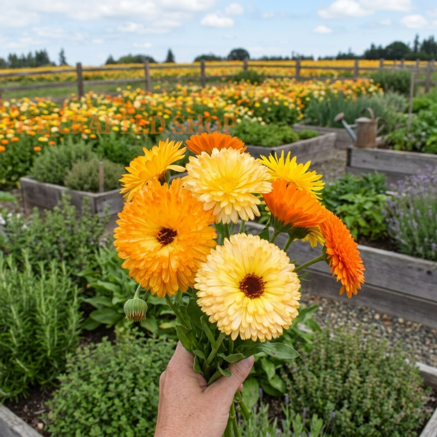 Calendula Pacific Beauty Mix Seeds – 50+ Seeds