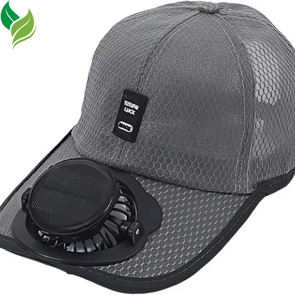 Cap with Solar Fan – UV Protection Wide Brim Mesh Cap, Solar & USB Powered for Outdoor, Heat Relief