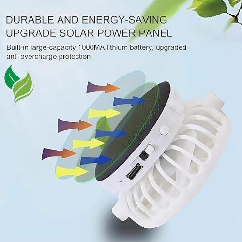 Cap with Solar Fan – UV Protection Wide Brim Mesh Cap, Solar & USB Powered for Outdoor, Heat Relief
