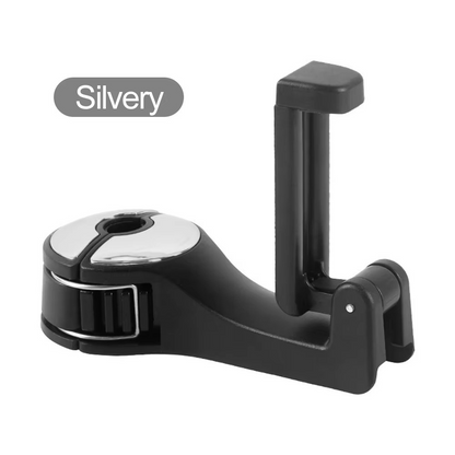 Car Headrest Hook Phone Holder – 2-in-1 Hanger Mount