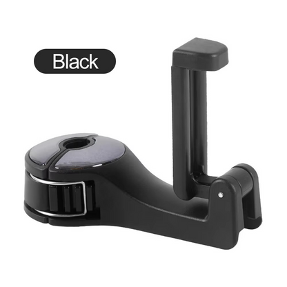 Car Headrest Hook Phone Holder – 2-in-1 Hanger Mount
