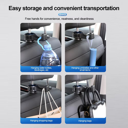 Car Headrest Hook Phone Holder – 2-in-1 Hanger Mount