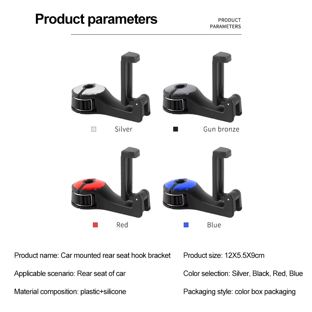 Car Headrest Hook Phone Holder – 2-in-1 Hanger Mount