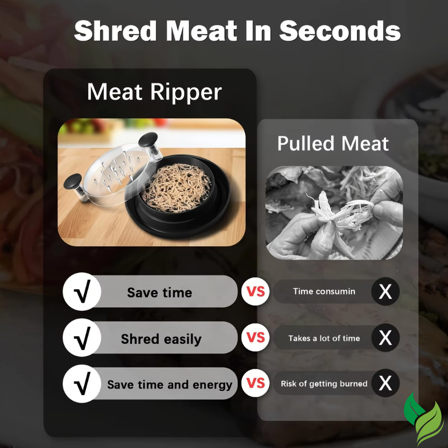 Rotating meat shredder for pulled chicken