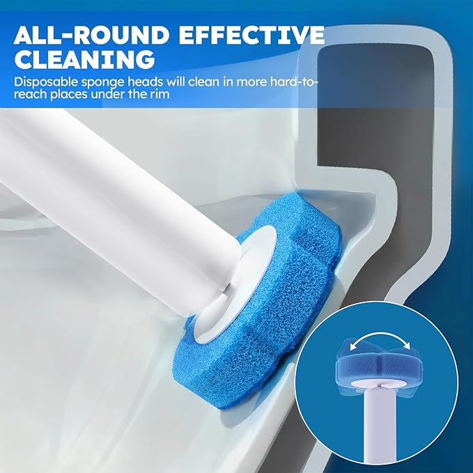 Disposable Toilet Brush with Refills – Deep Clean Wand