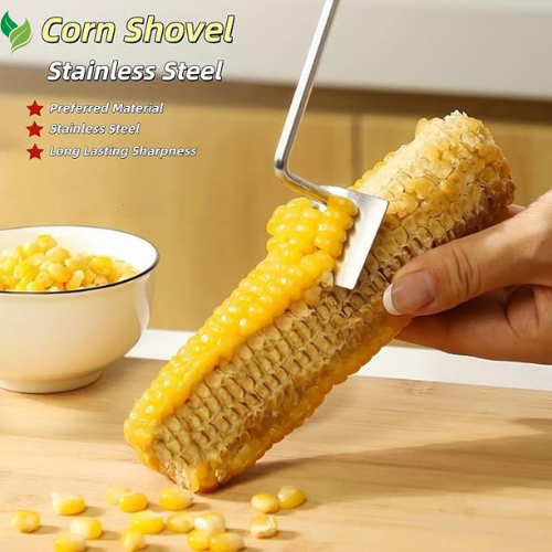Easy Clean Corn Cob Peeler, 2025 New Corn Cob Stripper Stainless Steel Corn Shovel