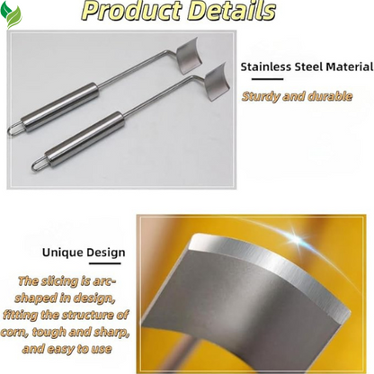 Easy Clean Corn Cob Peeler, 2025 New Corn Cob Stripper Stainless Steel Corn Shovel