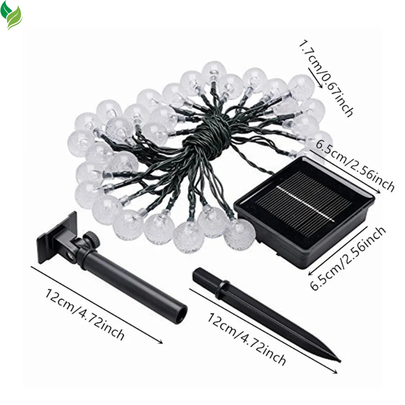 Fairy String Solar Lights – 5M 20LED Warm White Outdoor Garden Lights