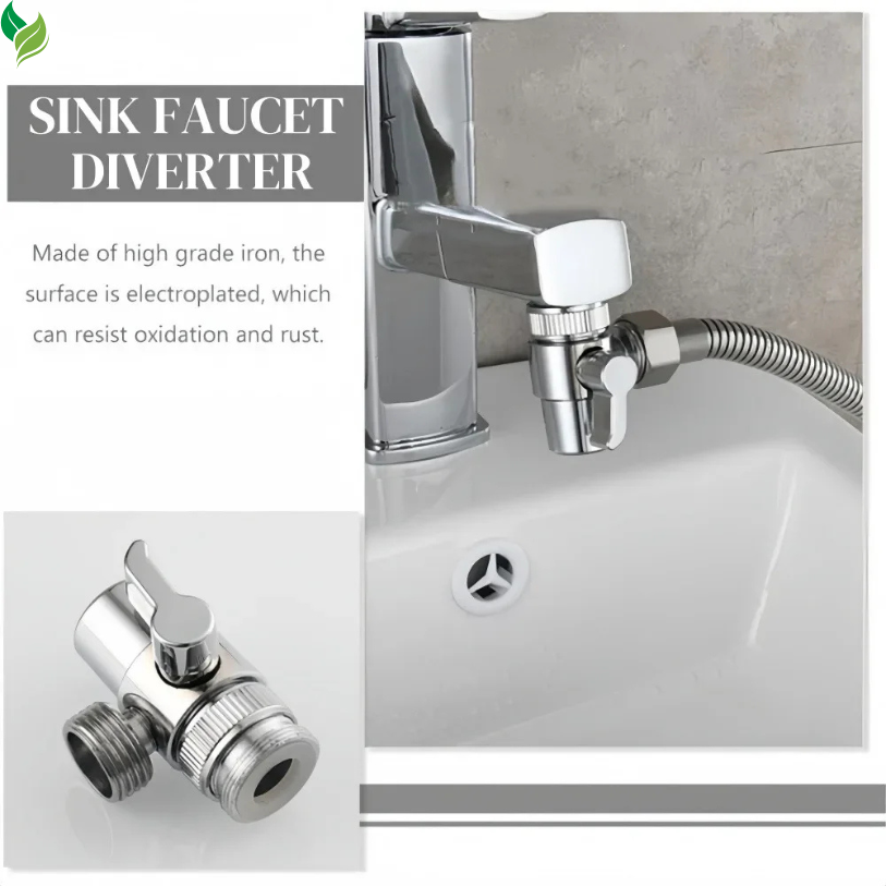Faucet Switch Adapter – 2-Way Sink Diverter Valve for Kitchen & Bathroom