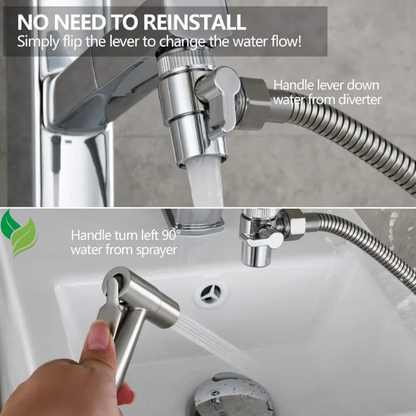 Faucet Switch Adapter – 2-Way Sink Diverter Valve for Kitchen & Bathroom