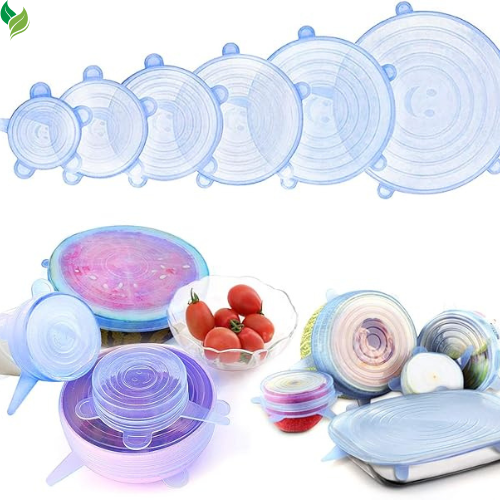 Flexible Silicone Stretch Lids Round Reusable Food Covers For Bowl Cup Dish