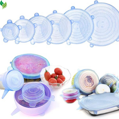 Flexible Silicone Stretch Lids Round Reusable Food Covers For Bowl Cup Dish