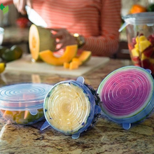 Flexible Silicone Stretch Lids Round Reusable Food Covers For Bowl Cup Dish