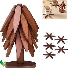 Foldable Walnut Wooden Trivet – Heat Resistant Non-Slip Table Mat for Hot Pots & Dishes