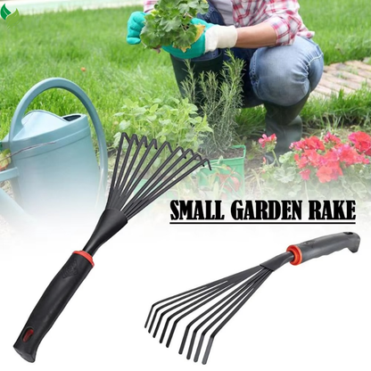 mini rake for flower beds cleanup