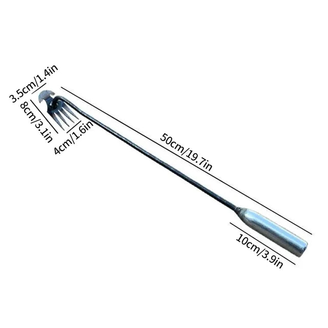 Garden Loose Soil Rake & Weeding Tool – Dual-Use Cultivator for Beds, Pots & Paths