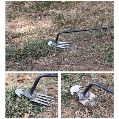 Garden Loose Soil Rake & Weeding Tool – Dual-Use Cultivator for Beds, Pots & Paths