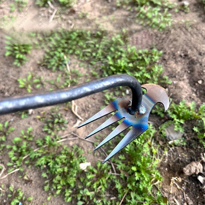 Garden Loose Soil Rake & Weeding Tool – Dual-Use Cultivator for Beds, Pots & Paths