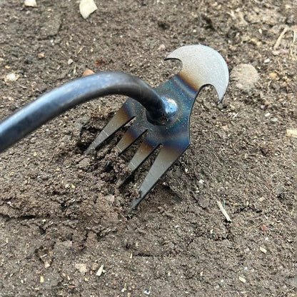 Garden Loose Soil Rake & Weeding Tool – Dual-Use Cultivator for Beds, Pots & Paths