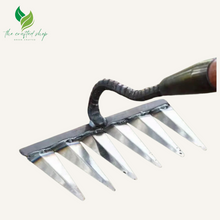 Heavy Metal Horticultural Weeding Rake – Carbon Steel 5/7 Tooth Garden Tool for Tilling & Soil Prep