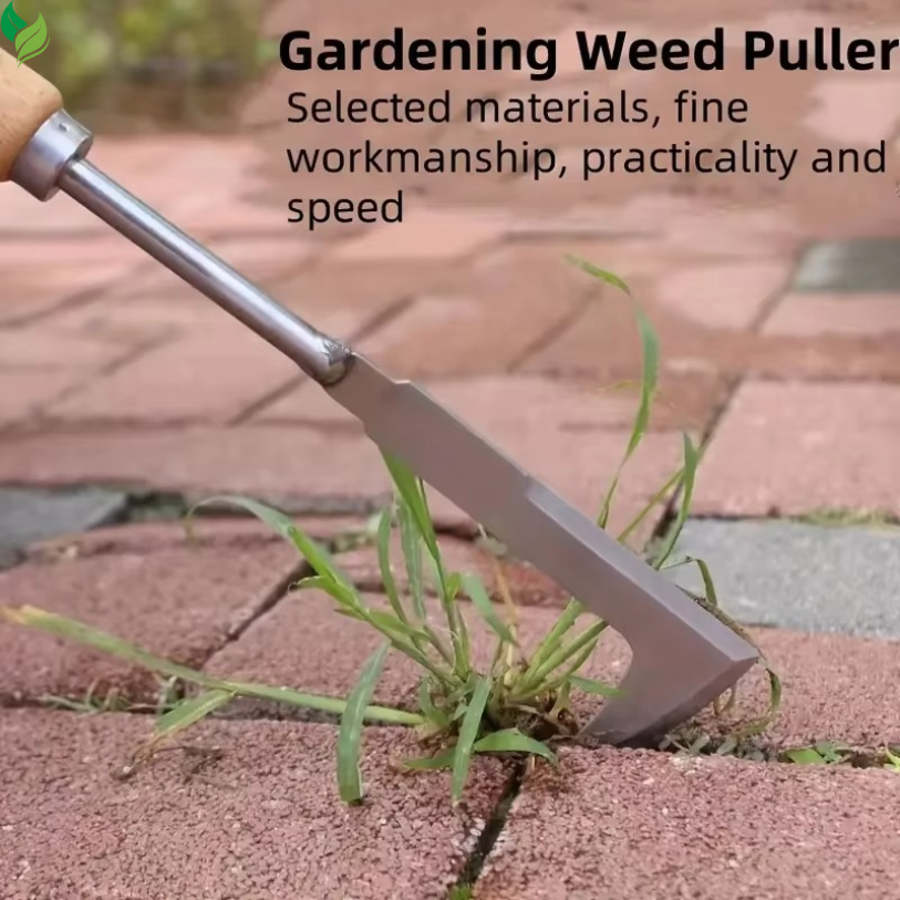 L shaped crack weeder tool stainless steel