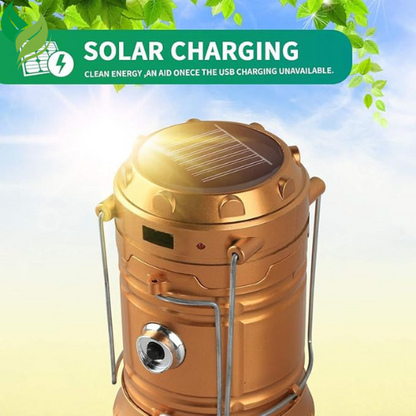 LED Camping Lantern – Solar & USB Rechargeable