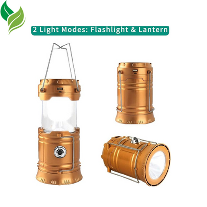 LED Camping Lantern – Solar & USB Rechargeable