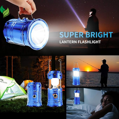 LED Camping Lantern – Solar & USB Rechargeable