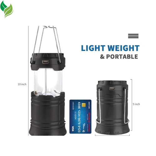 LED Camping Lantern – Solar & USB Rechargeable