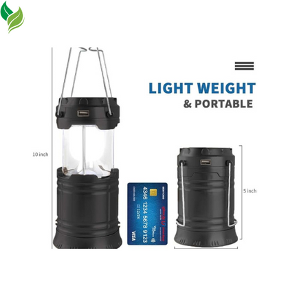 LED Camping Lantern – Solar & USB Rechargeable