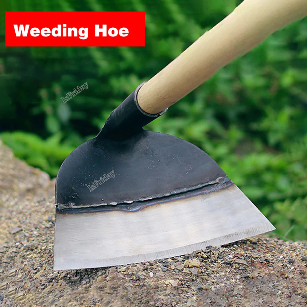 Manganese Steel Garden Hoe – Heavy-Duty Weeding & Tilling Tool for Tough Soil