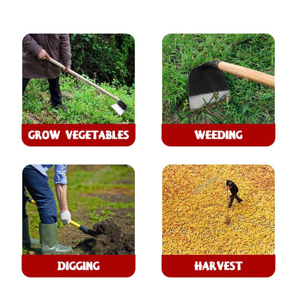 Manganese Steel Garden Hoe – Heavy-Duty Weeding & Tilling Tool for Tough Soil
