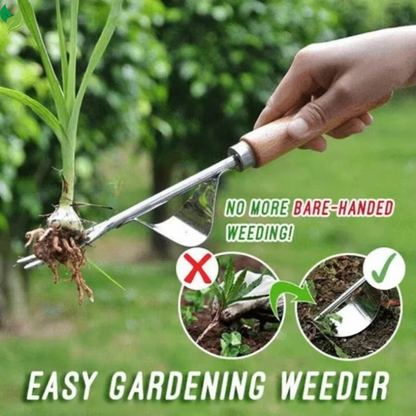 precision weeding tool for flower beds