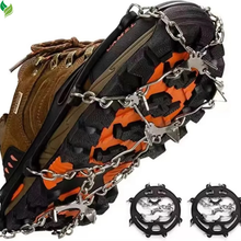 Outdoor Winter Hiking Snow Spikes – Ice Crampons Cleats with Steel Chain Grips for Shoes & Boots