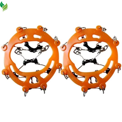Outdoor Winter Hiking Snow Spikes – Ice Crampons Cleats with Steel Chain Grips for Shoes & Boots