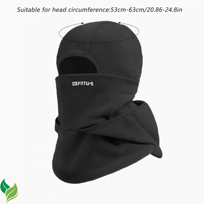 Outdoor autumn and winter season warm one-piece hat, two-layer hat design