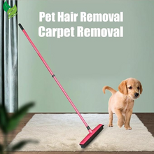 Petibo Pet Broom, Petibo Pet Fur Removal Broom, 2 in 1 Silicone Broom for Carpet Pet Hair, Adjustable Handle Carpet Rake for Pet Hair Removal