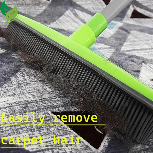 Petibo Pet Broom, Petibo Pet Fur Removal Broom, 2 in 1 Silicone Broom for Carpet Pet Hair, Adjustable Handle Carpet Rake for Pet Hair Removal