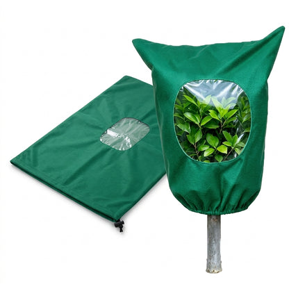 Plant Frost Protection Cover with Viewing Window – Drawstring or Zipper Closure