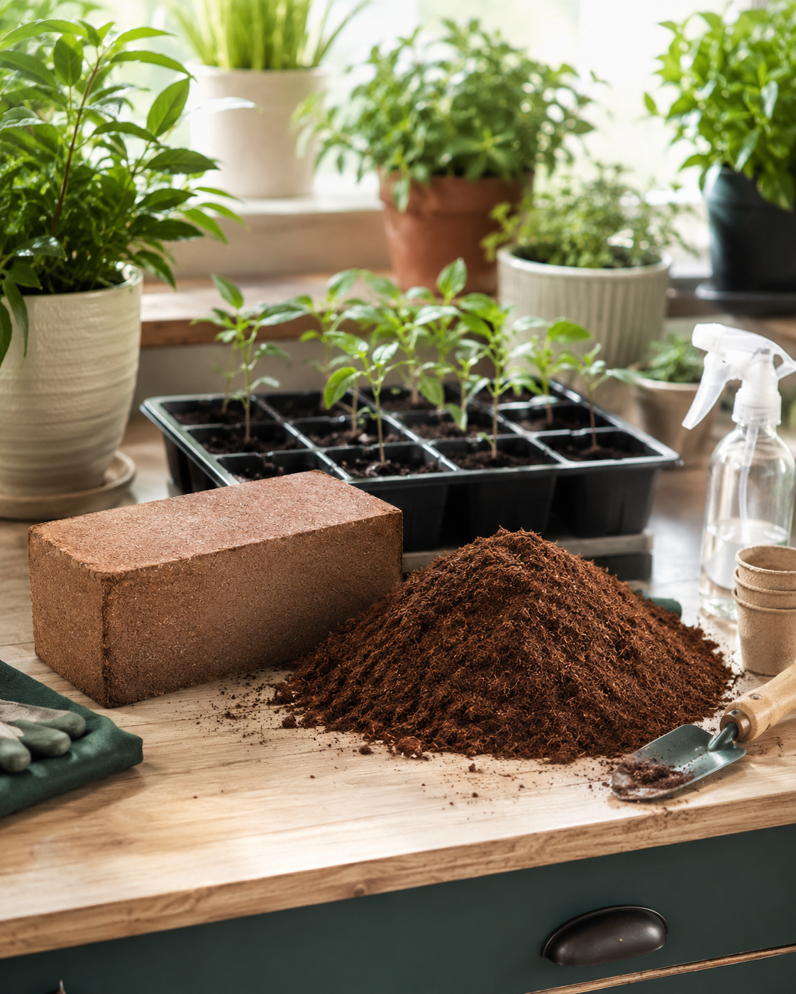 Organic Coco Coir Brick for Seed Starting & Potting Mix