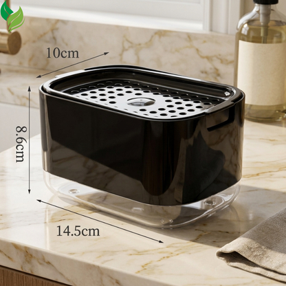 White and black dish soap dispenser color options for kitchen sink use